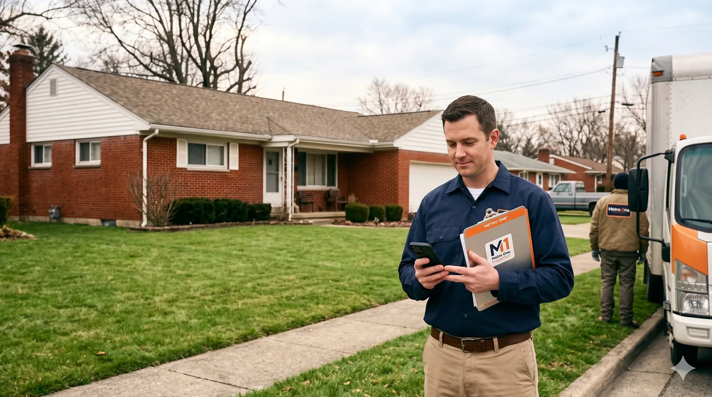 Metro One Properties fiduciary estate services at a maintained Cincinnati probate home — walkthrough, cleanout, vacant care, and property review